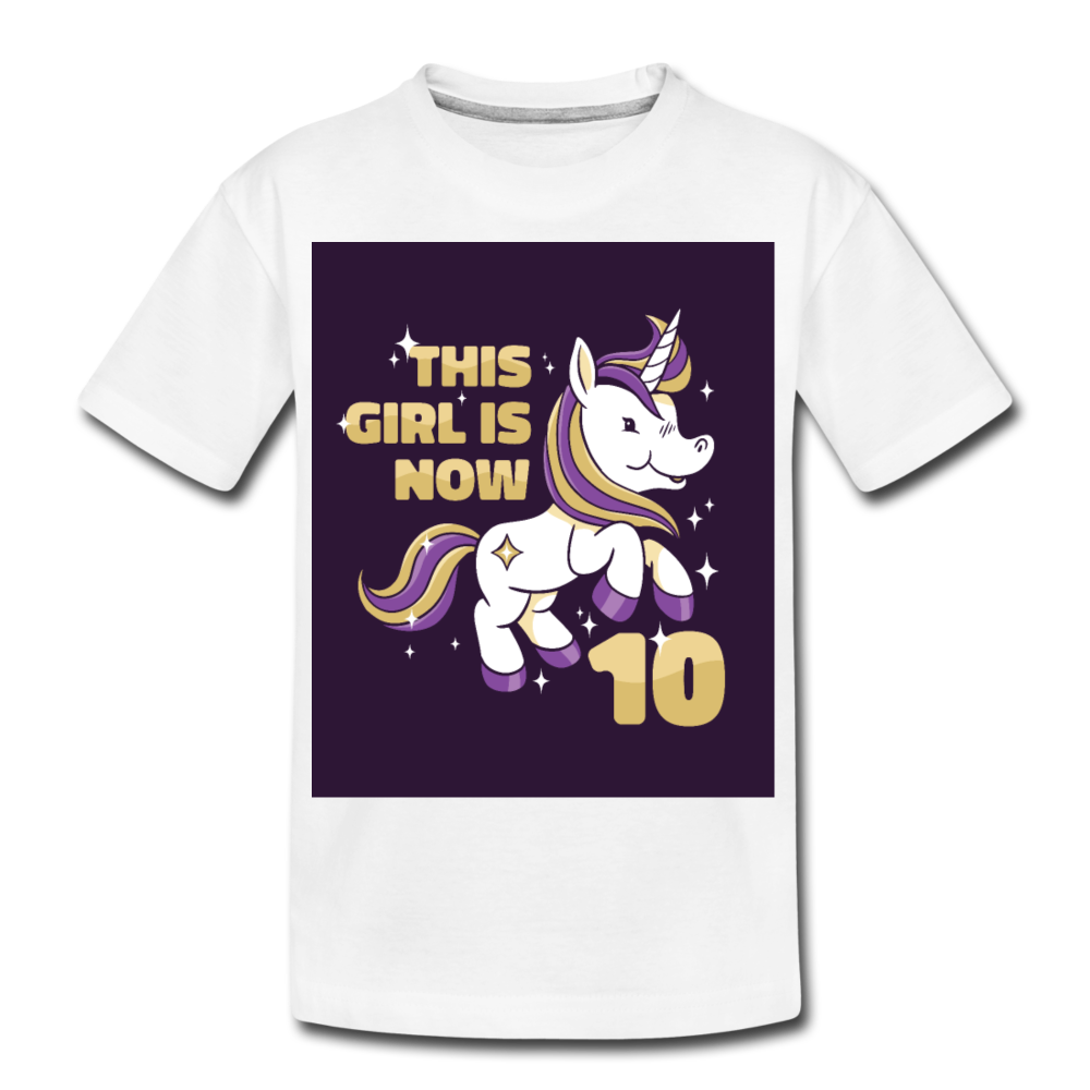 Teenager Premium T-Shirt 10. Geburtstag Kinder - Weiß