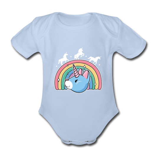Baby Bio-Kurzarm-Body Regenbogen Einhorn Unicorn Katze - Online Kaufhaus München