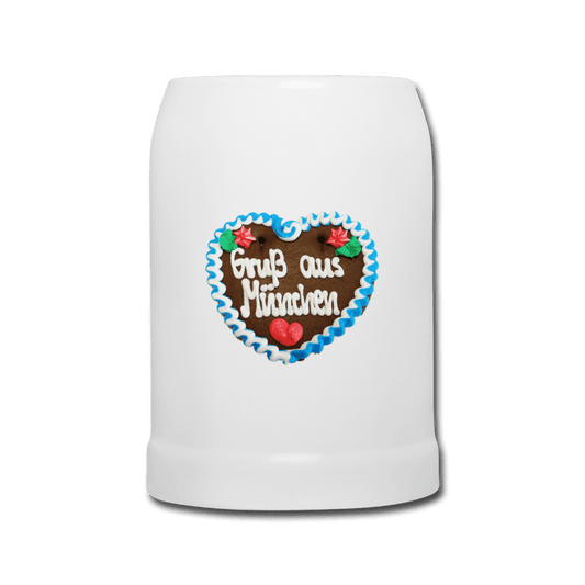 Bierkrug Lebkuchenherz Gruß aus München - Online Kaufhaus München
