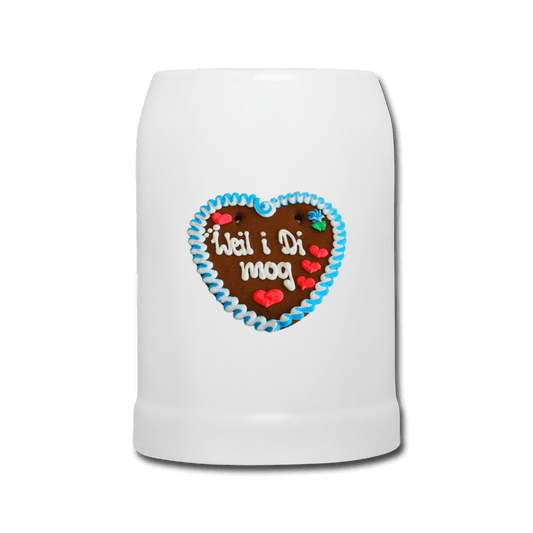 Bierkrug Lebkuchenherz Weil i Di mog - Online Kaufhaus München