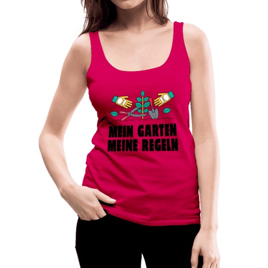 Damen Frauen Premium Tank Top Spruch Mein Garten meine Regeln - Online Kaufhaus München