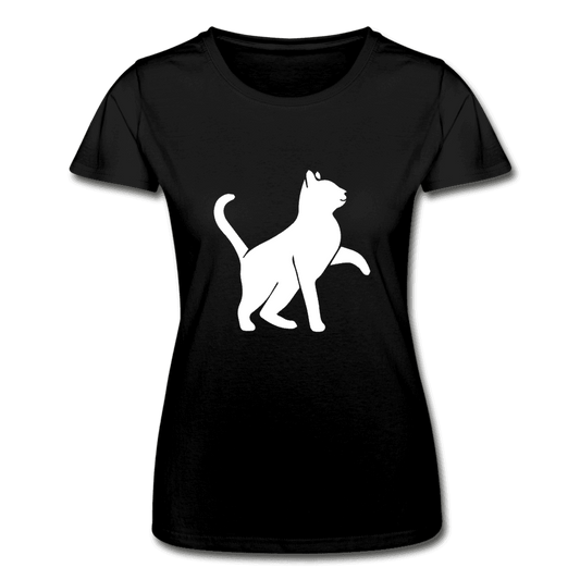 Damen - Frauen-T-Shirt von Fruit of the Loom Katze - Online Kaufhaus München