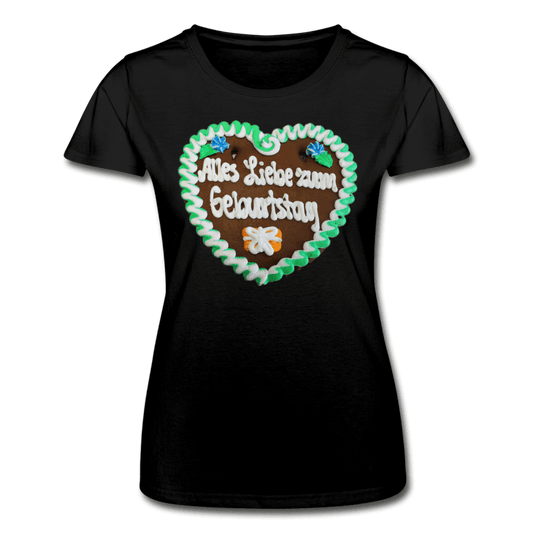 Damen Frauen-T-Shirt von Fruit of the Loom Lebkuchenherz Alles Liebe zum Geburtstag - Online Kaufhaus München