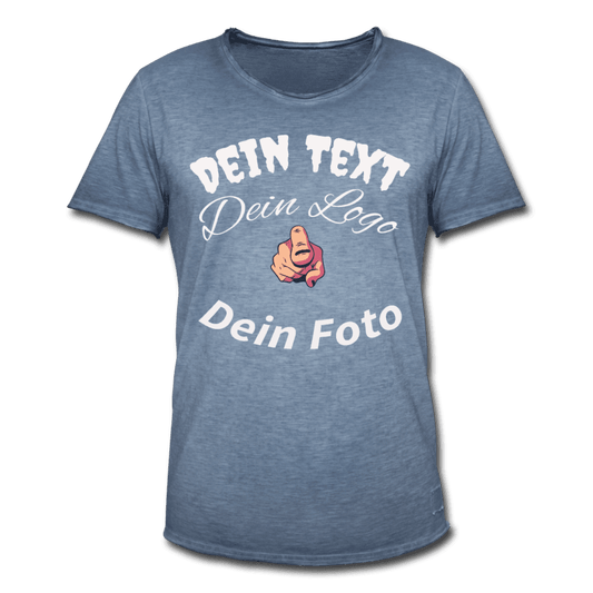 Herren - Männer Vintage T-Shirt nach Wunsch selbst gestalten - Online Kaufhaus München