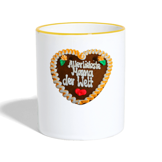 Tasse zweifarbig Lebkuchenherz Allerliebste Mama der Welt - Online Kaufhaus München