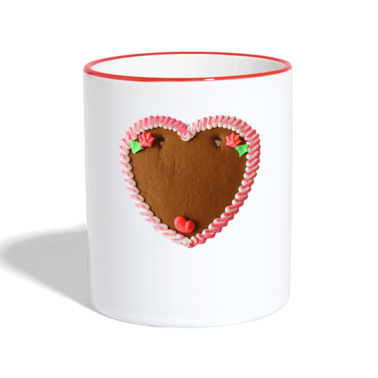 Tasse zweifarbig Lebkuchenherz zum selbst beschriften - Online Kaufhaus München