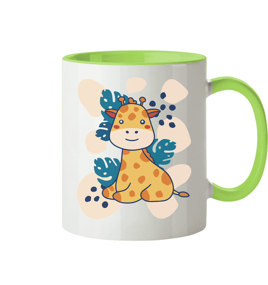 Süße Baby Giraffe ,Kindermotiv - Tasse zweifarbig - Online Kaufhaus München