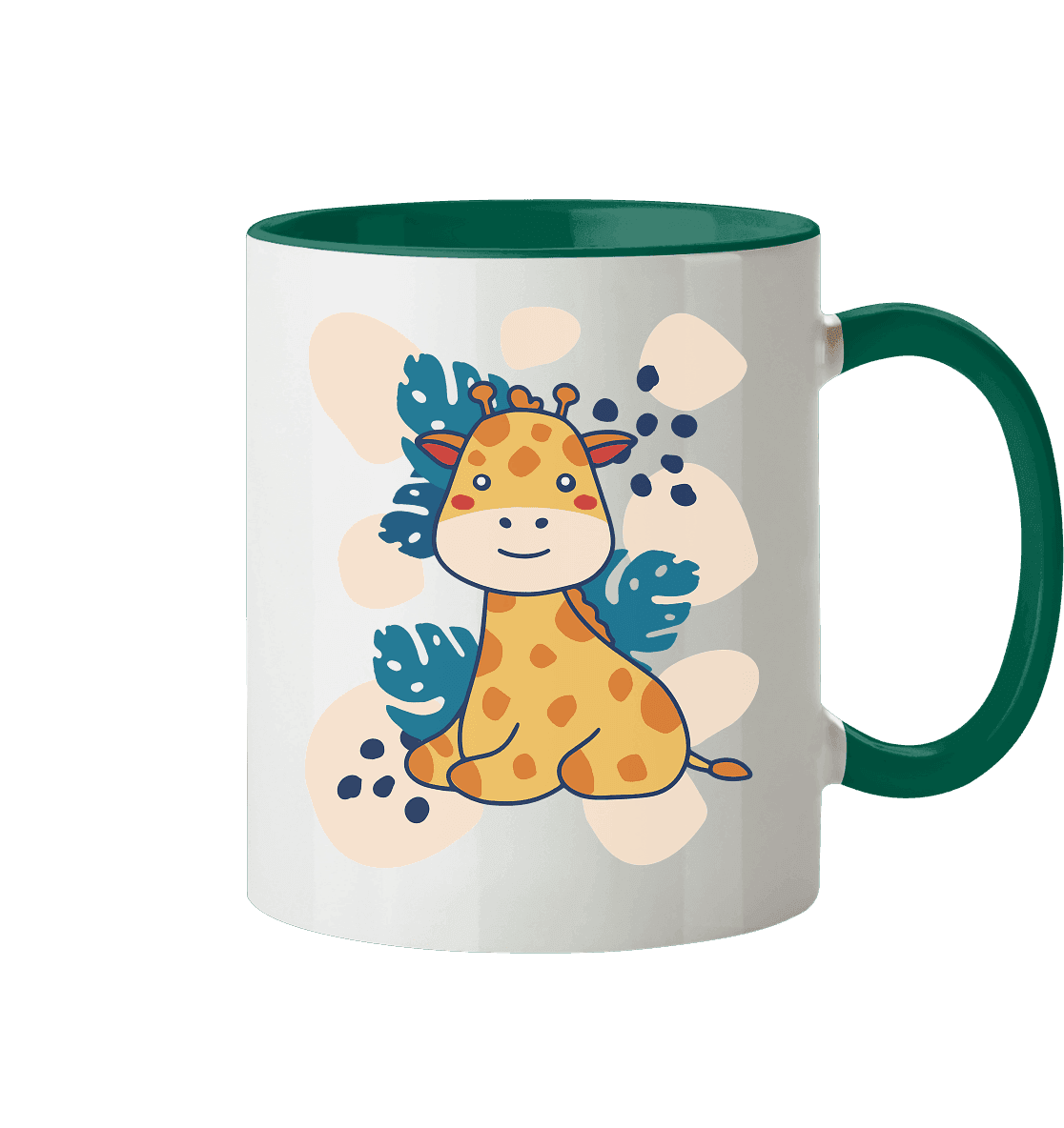 Süße Baby Giraffe ,Kindermotiv - Tasse zweifarbig - Online Kaufhaus München