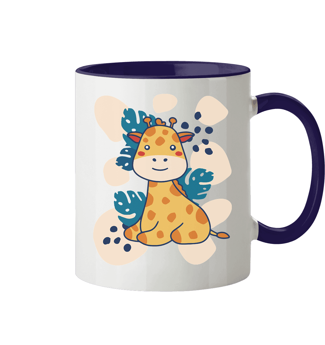 Süße Baby Giraffe ,Kindermotiv - Tasse zweifarbig - Online Kaufhaus München