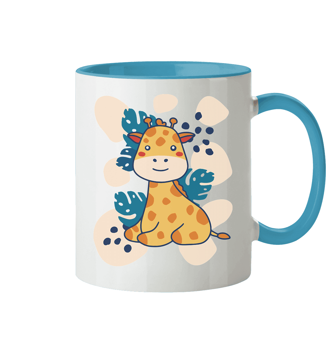 Süße Baby Giraffe ,Kindermotiv - Tasse zweifarbig - Online Kaufhaus München