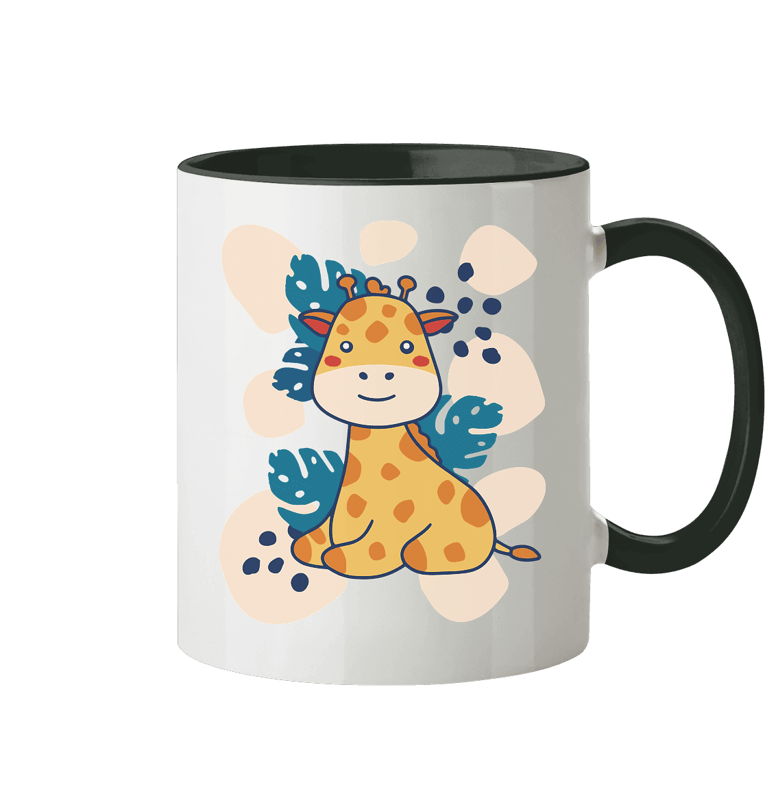 Süße Baby Giraffe ,Kindermotiv - Tasse zweifarbig - Online Kaufhaus München